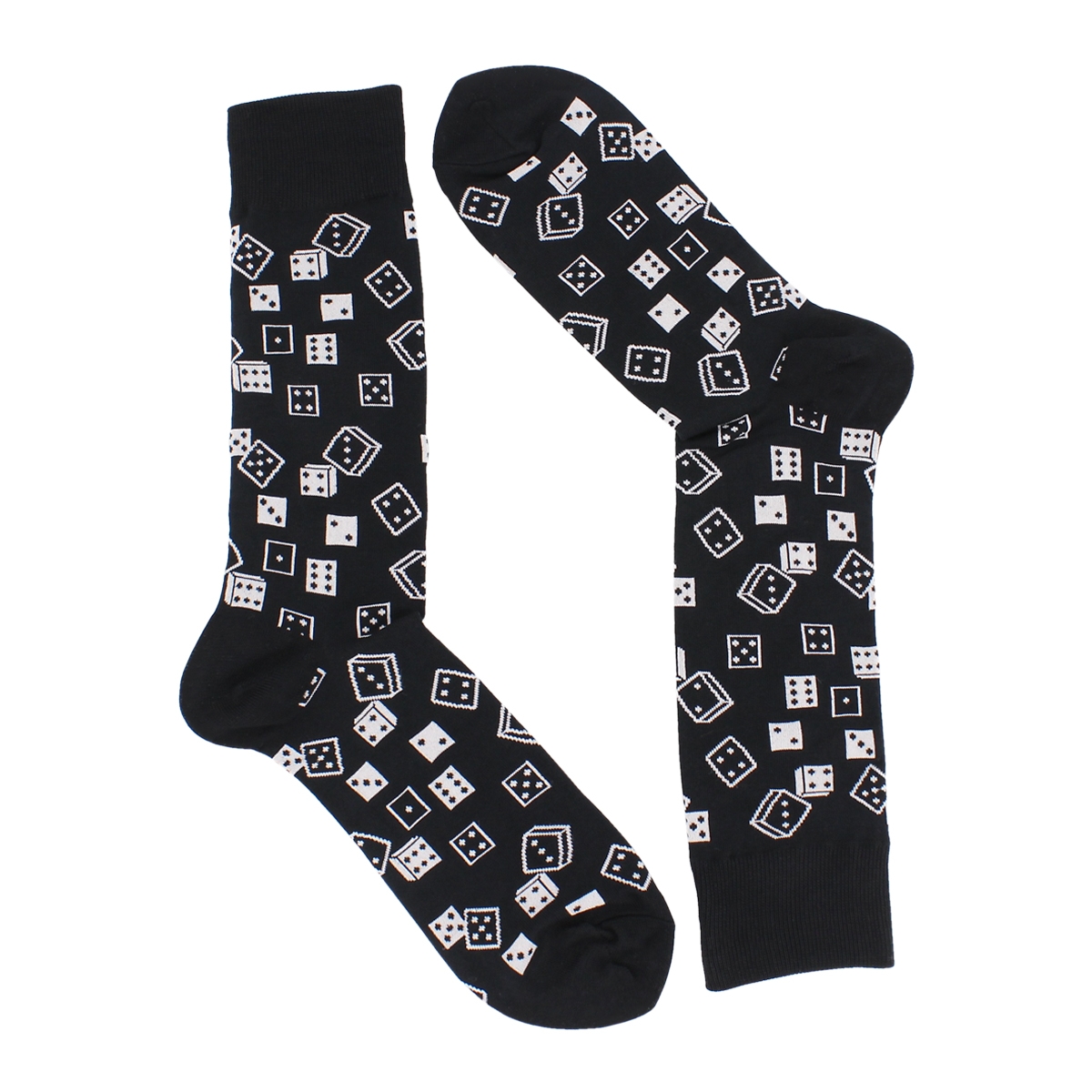 Men's DICE black printed socks
