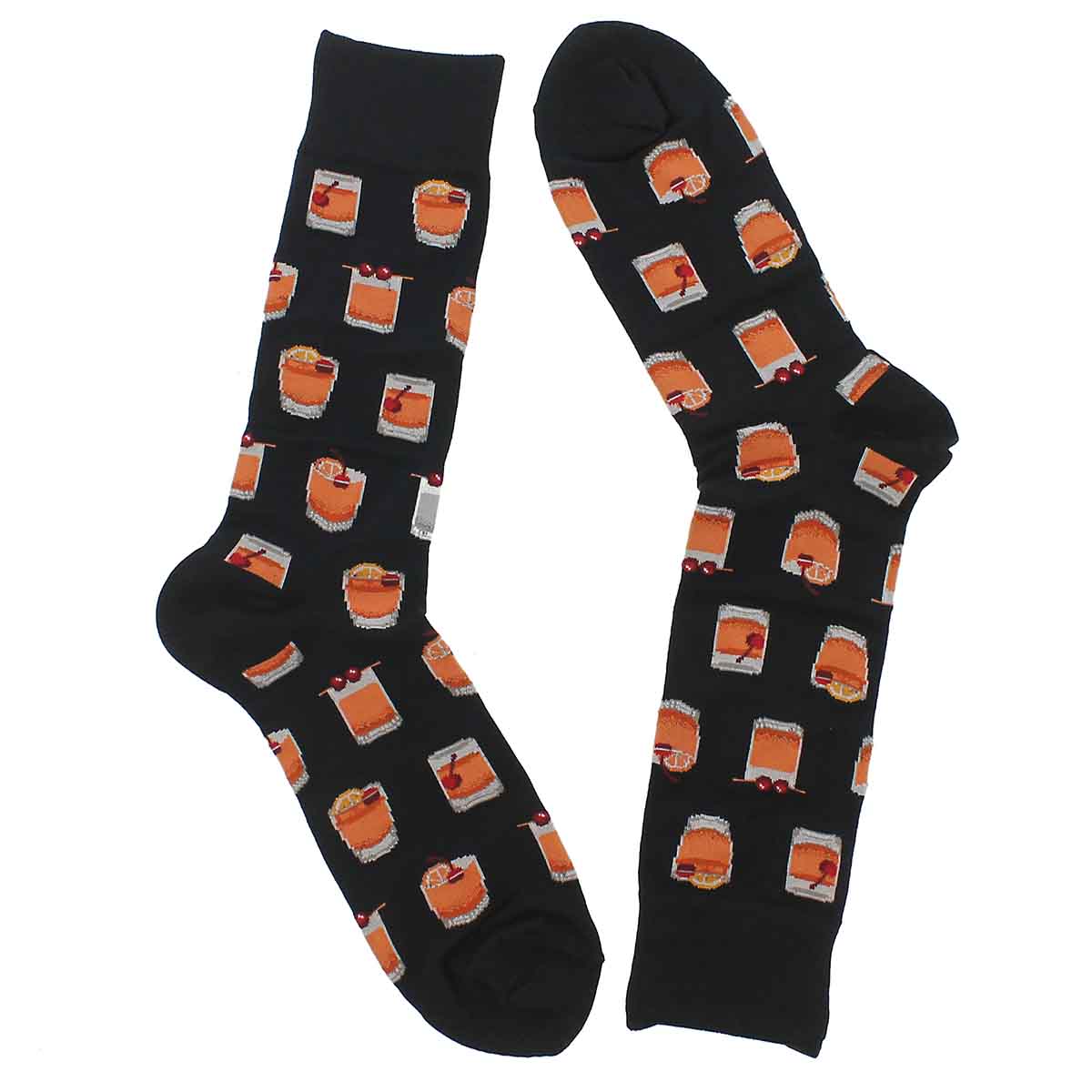 Men's OLD FASHIONED black printed socks