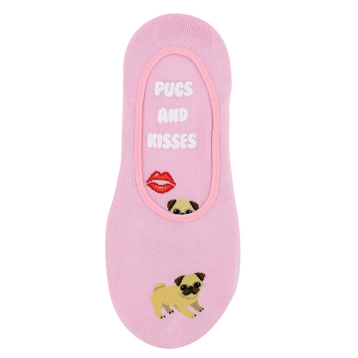 Lds Pugs & Kisses pink liner