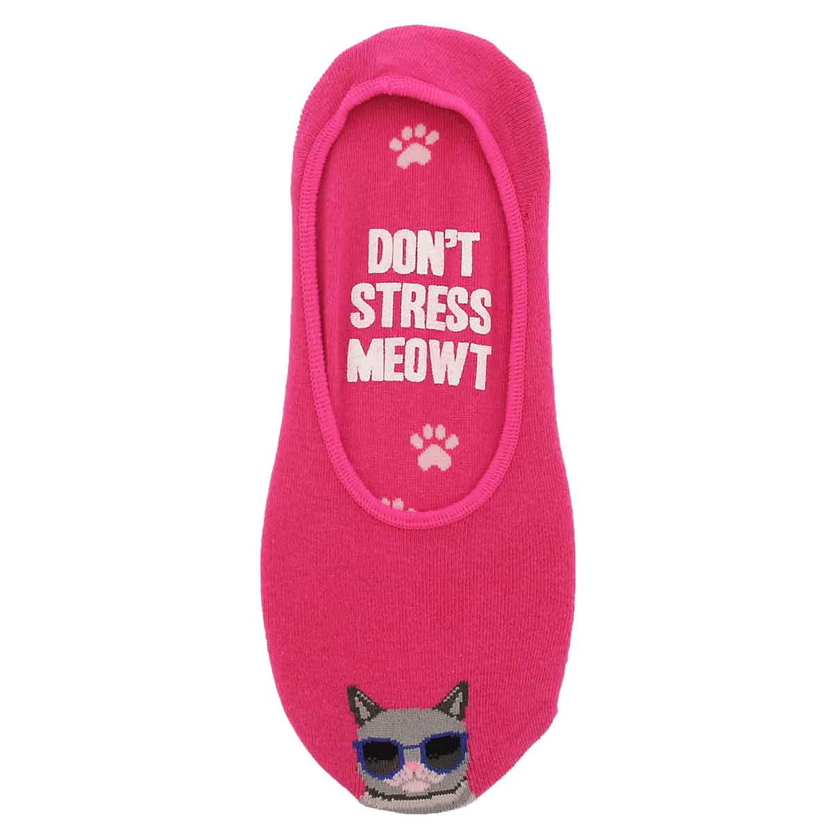 Lds Dont Stress Meowt hot pink liner