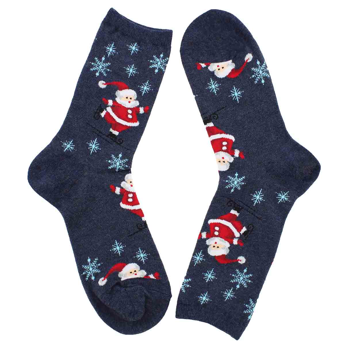 Chaussette Skating Santas, gris, femme