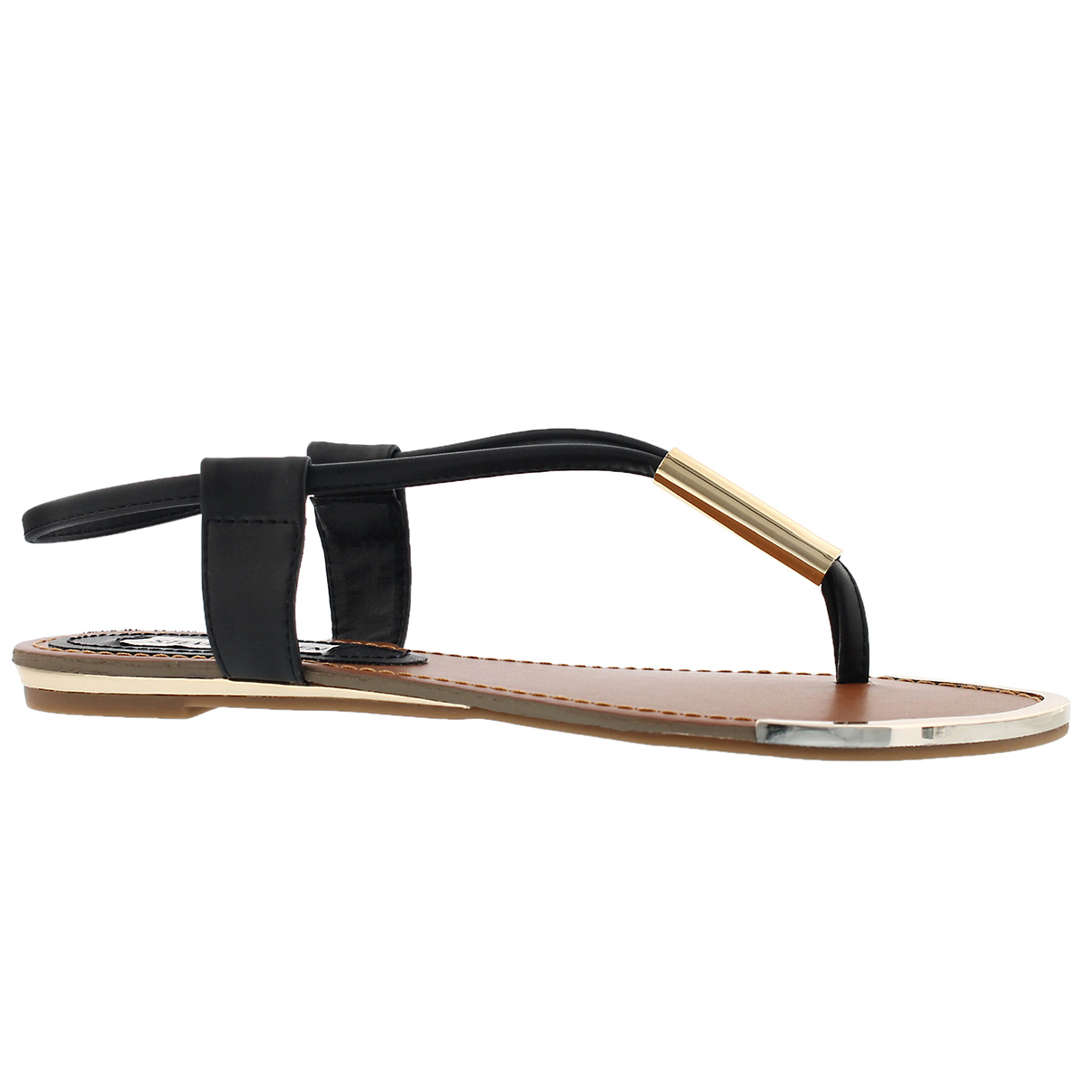 Lds Holland black t-strap thong sandal