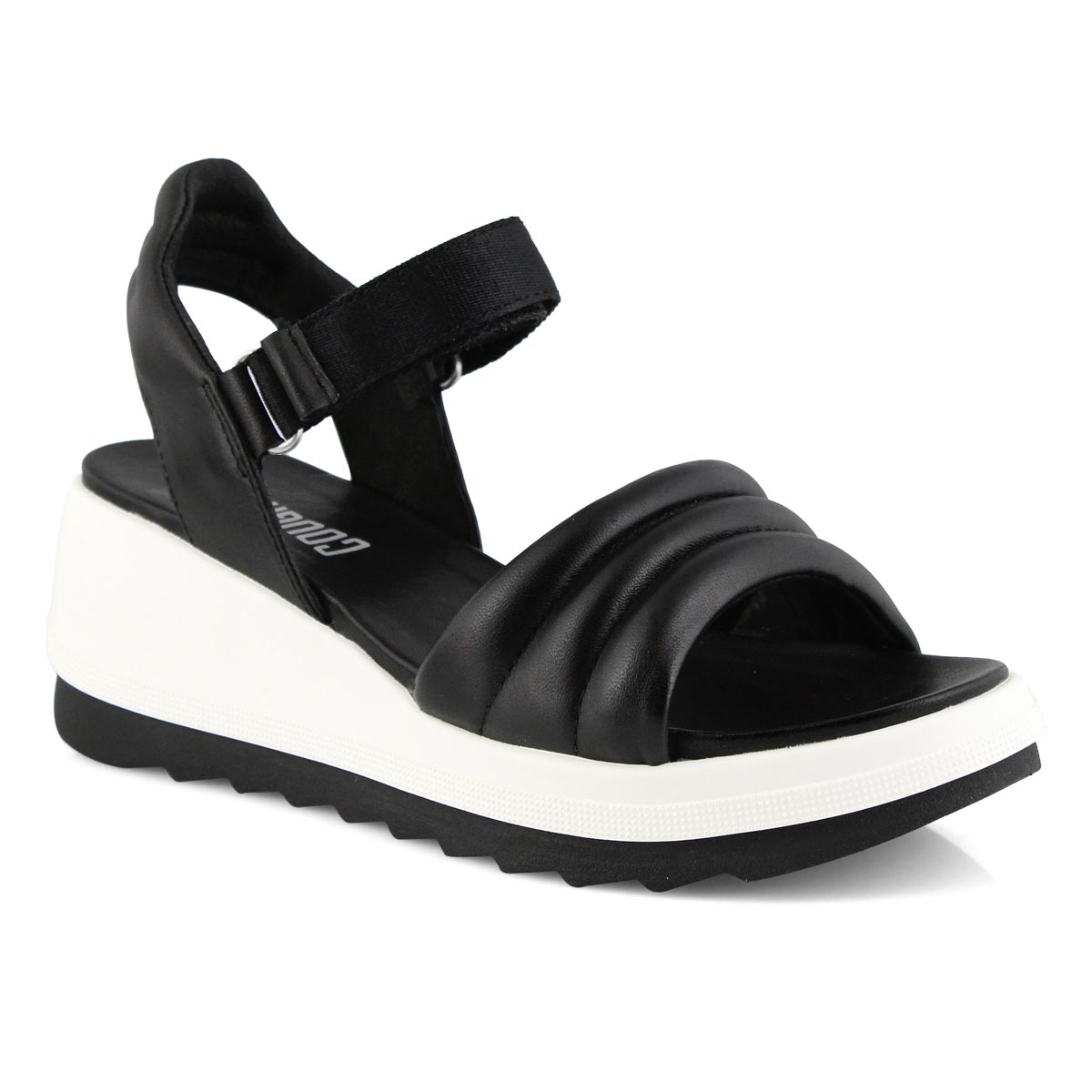 Lds Honey black wedge sandal