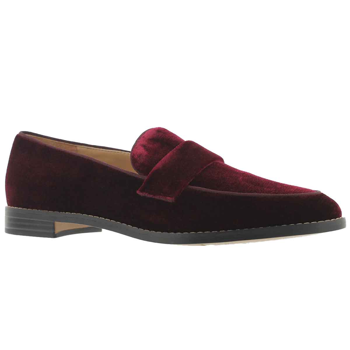 Women's HUDLEY burgundy casual slip on shoes