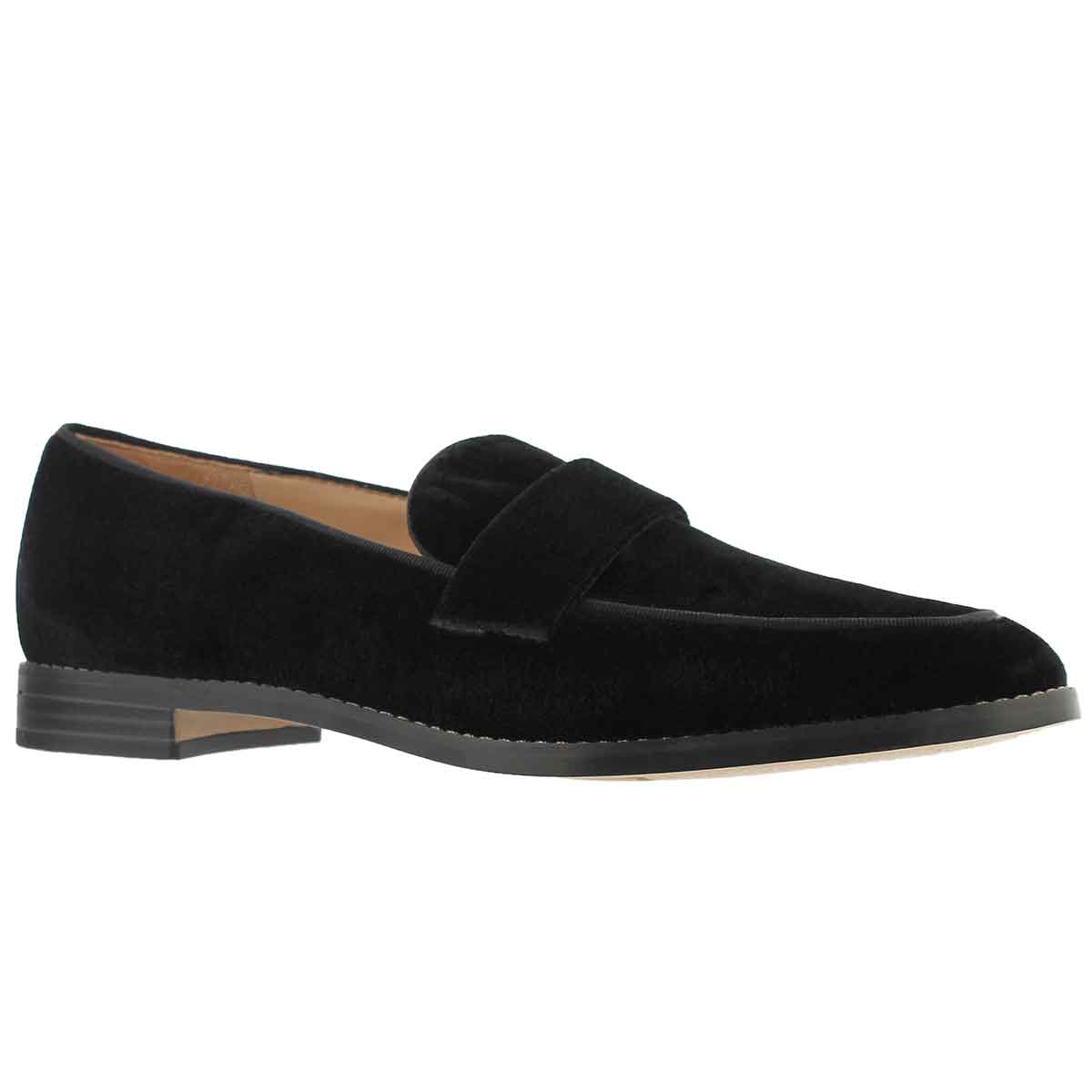 Women's HUDLEY black casual slip on shoe