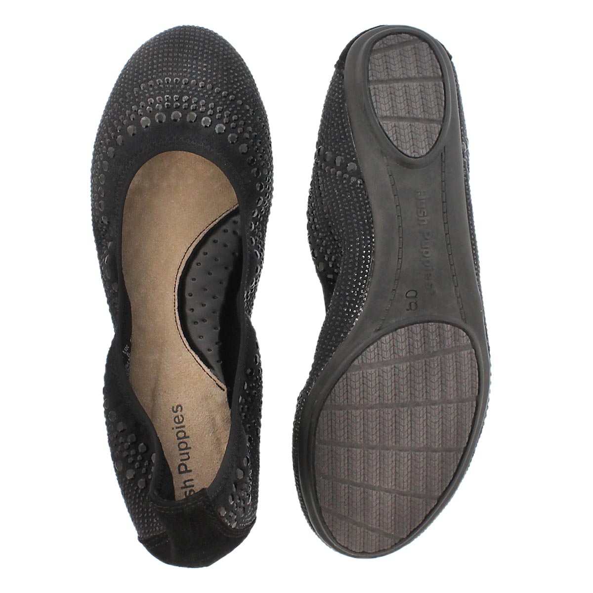 Lds Chaste Ballet black studded flat