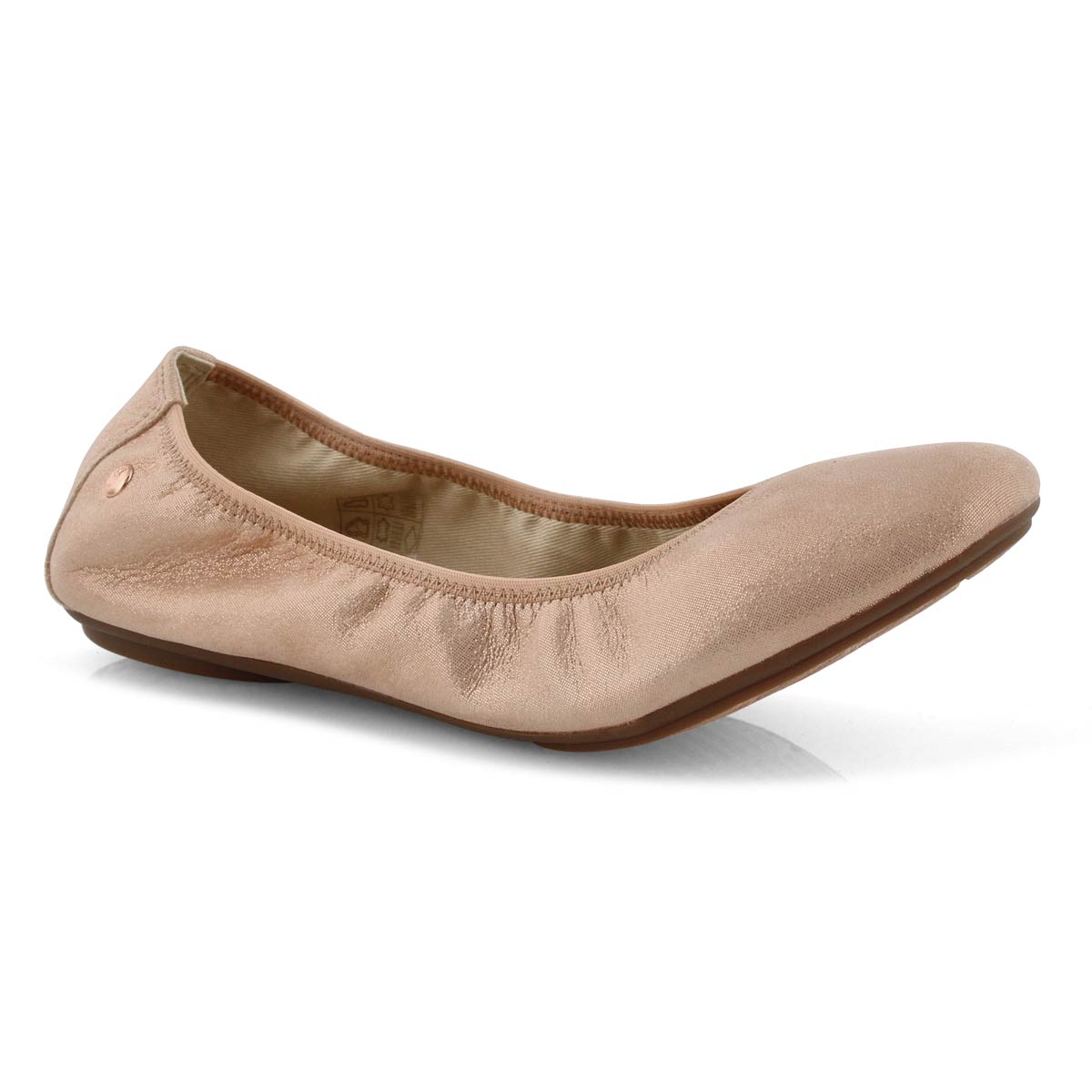 Lds Chaste Ballet pale pch leather flat
