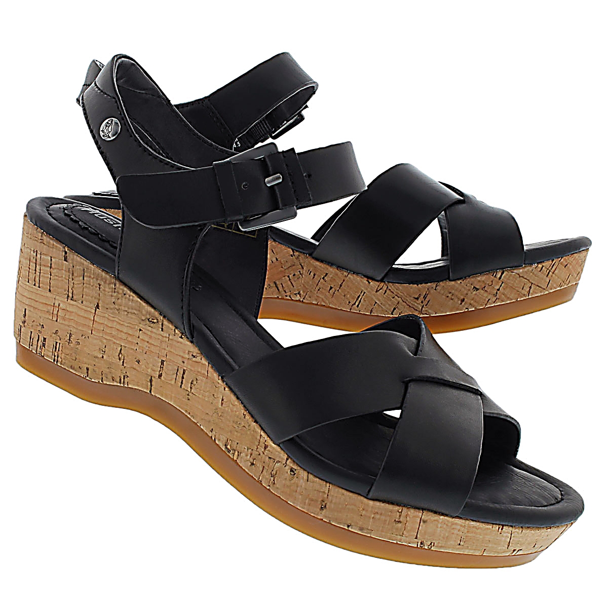 Lds Eva Farris black wedge sandal