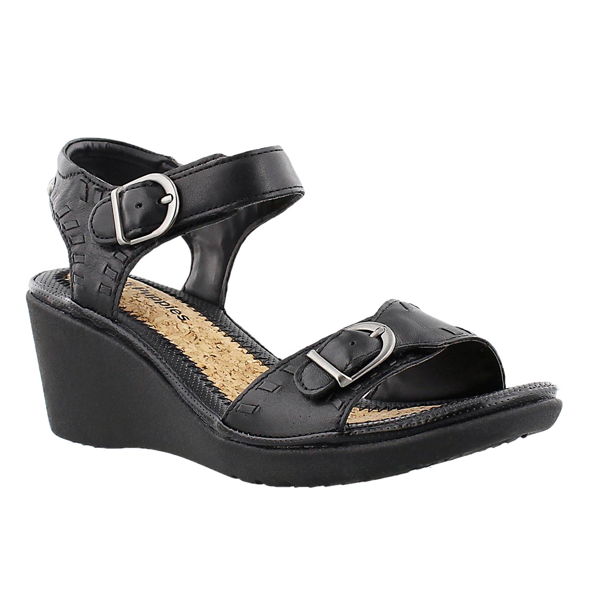 Lds Noelle Russo black wedge sandal