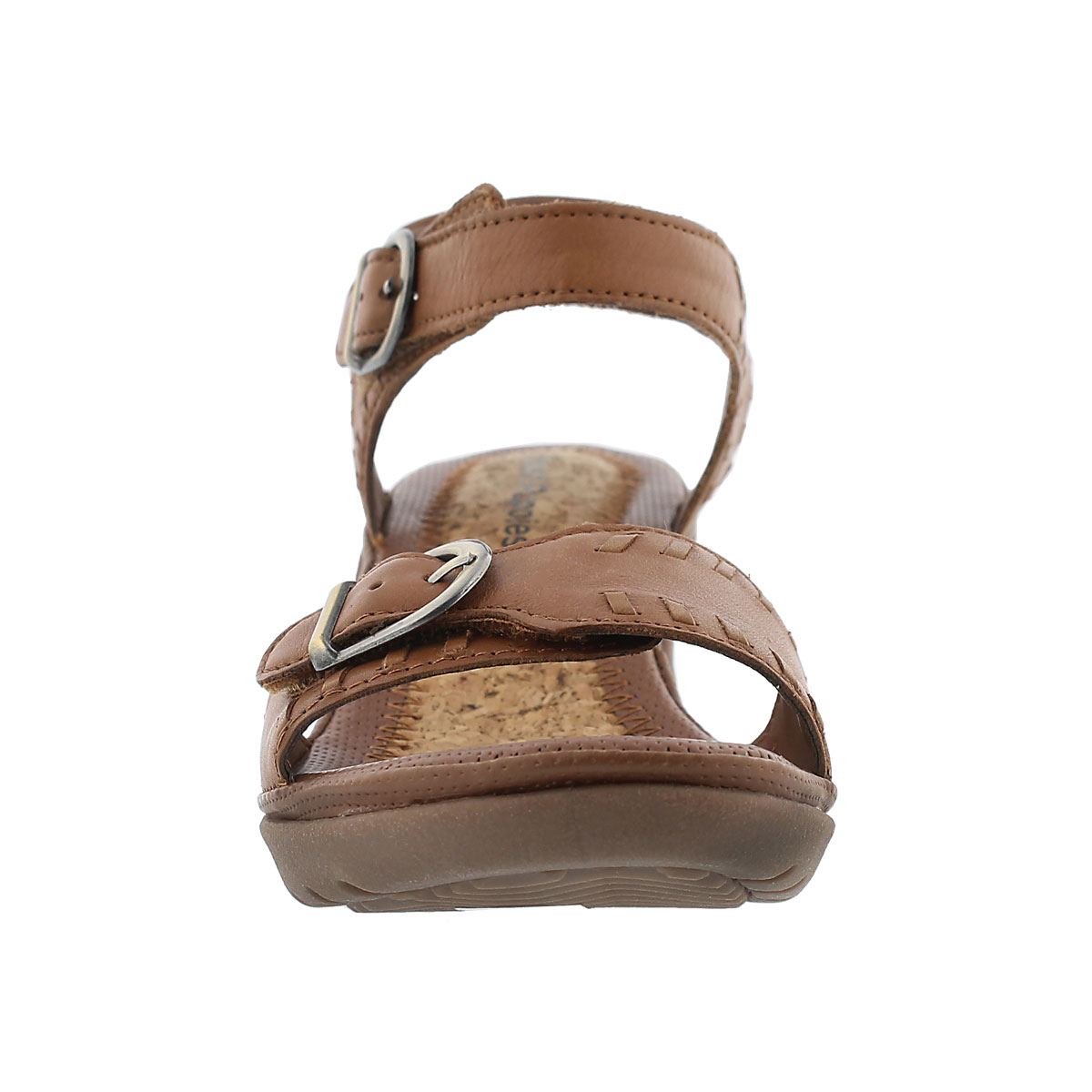 Lds Noelle Russo tan wedge sandal