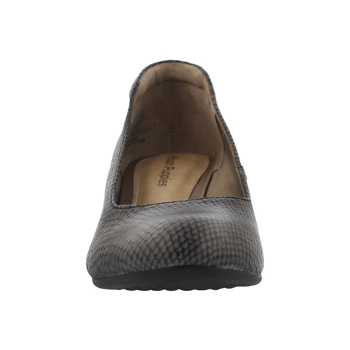 Lds Farah Rhea bk snake lthr dress wedge