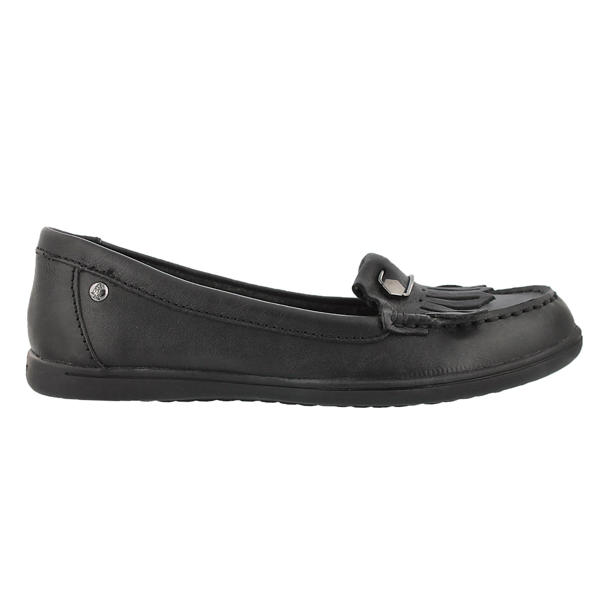 Lds Rylie Claudine blk leather moccasin