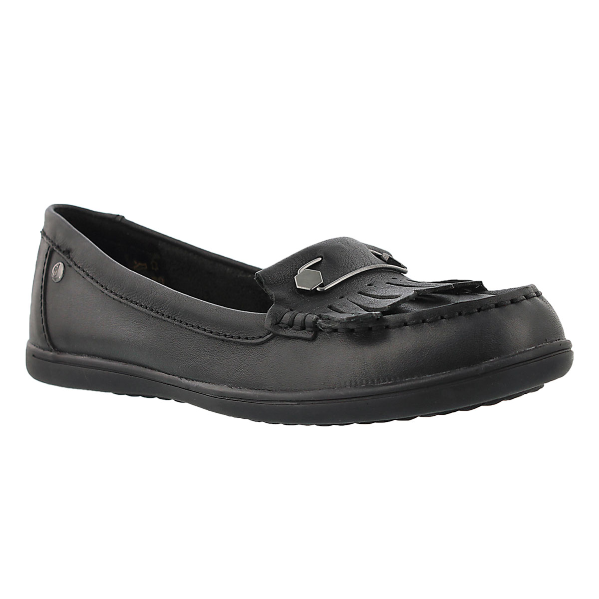 Women's RYLIE CLAUDINE black leather moccasins