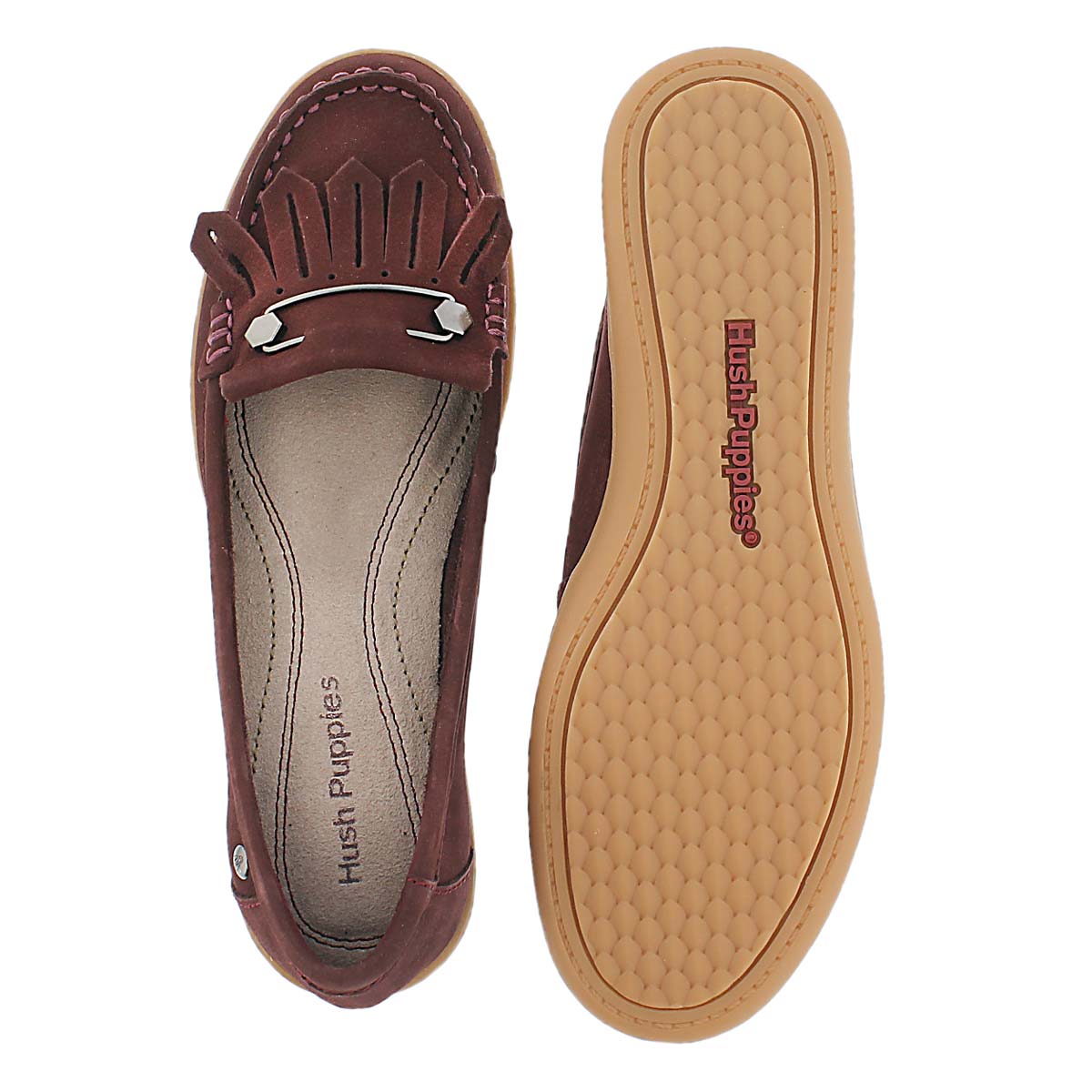 Mocassin Rylie Claudine, nubuck vin, fem