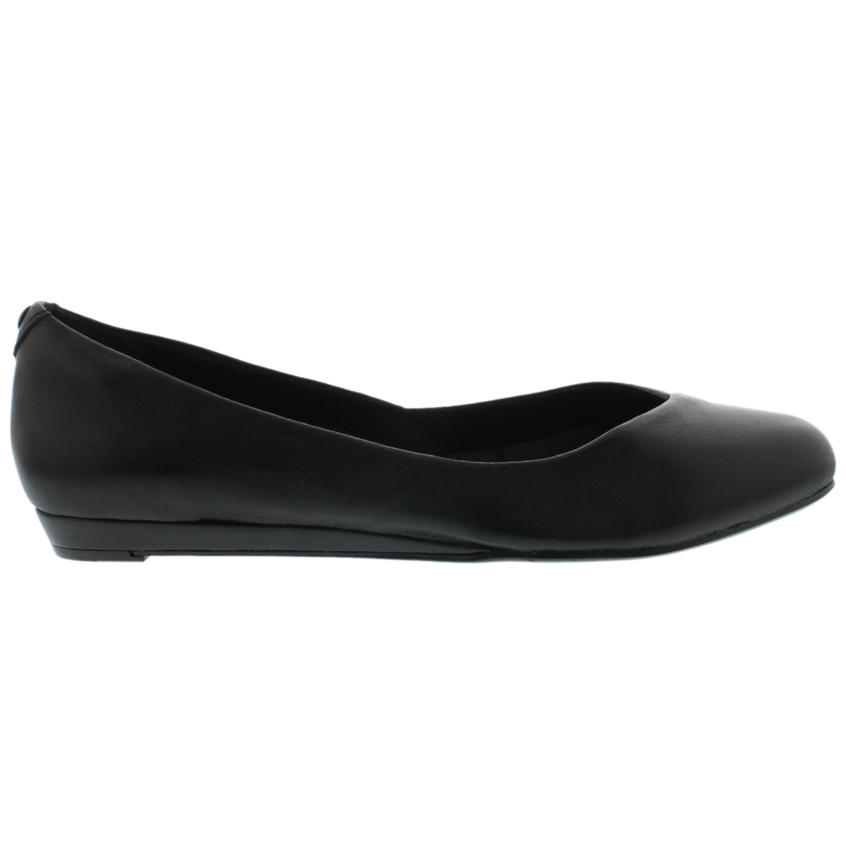 Lds Lumi Ballentine blk lthr dress flat