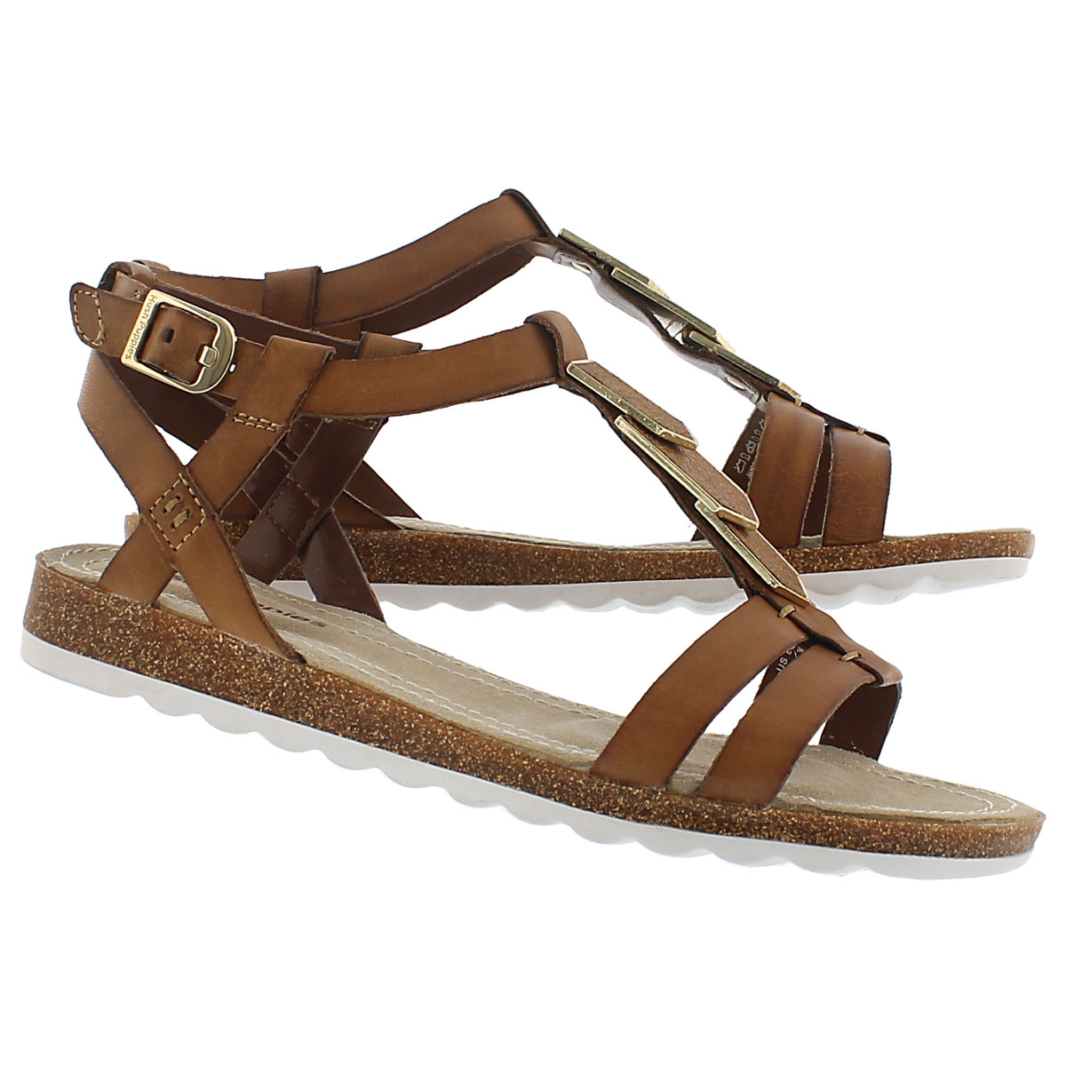 Lds Bretta Jade tan gladiator sandal