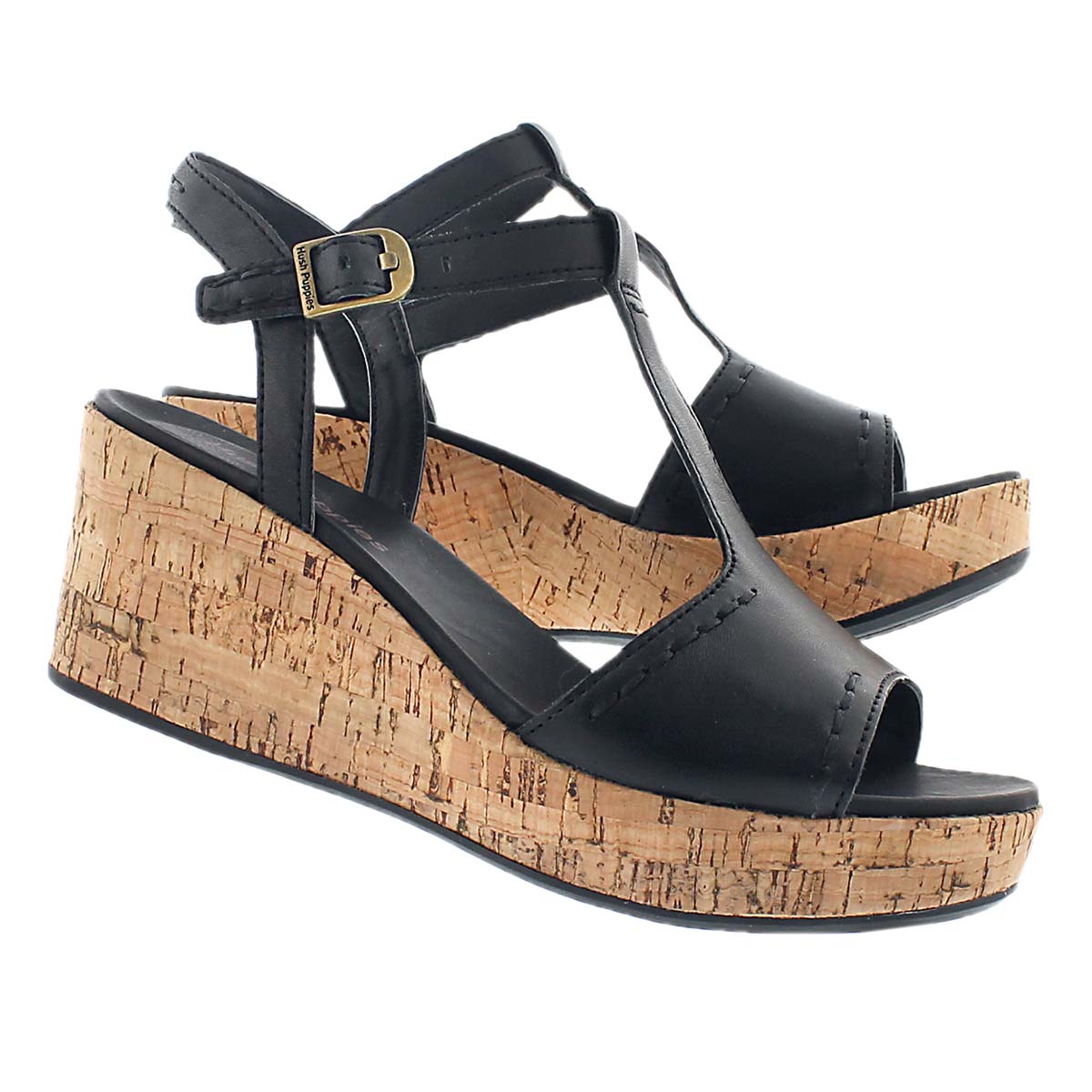 Lds Blakely Durante blk tstrp wdg sandal