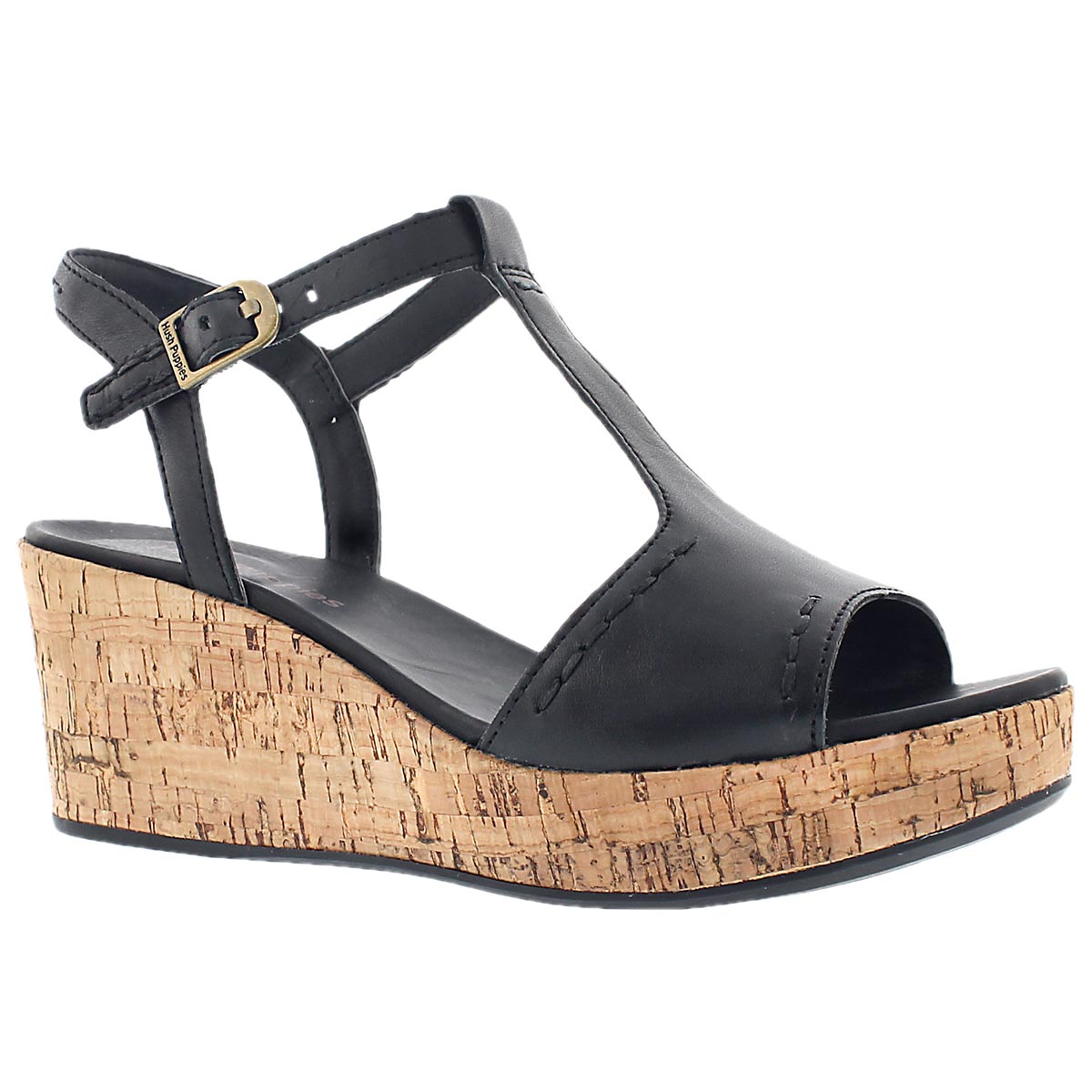 Lds Blakely Durante blk tstrp wdg sandal