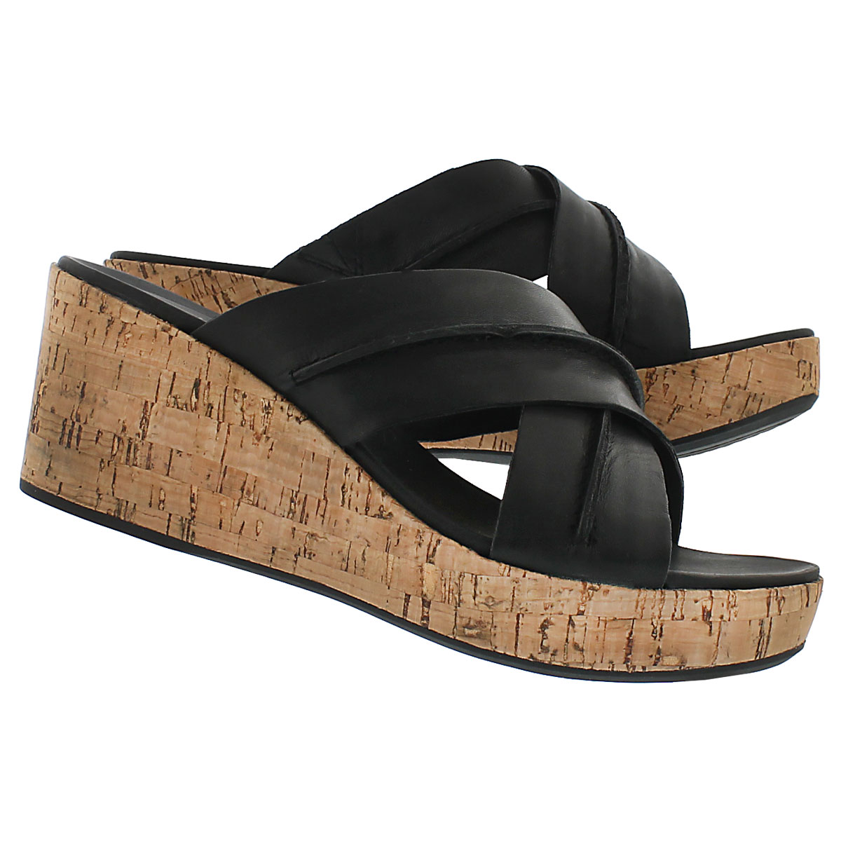Lds Belinda Durante black wedge sandal