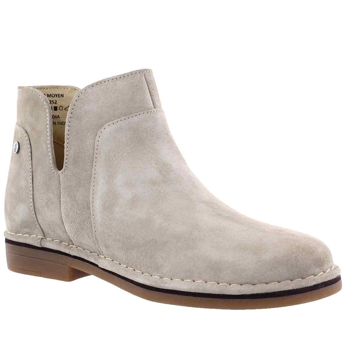 Women's CLAUDIA CATELYN taupe slip on boots