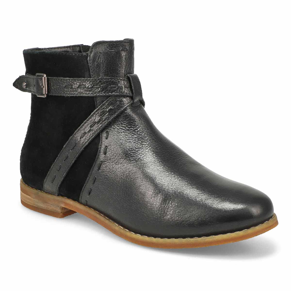 Lds Chardon Belt black casual ankle boot