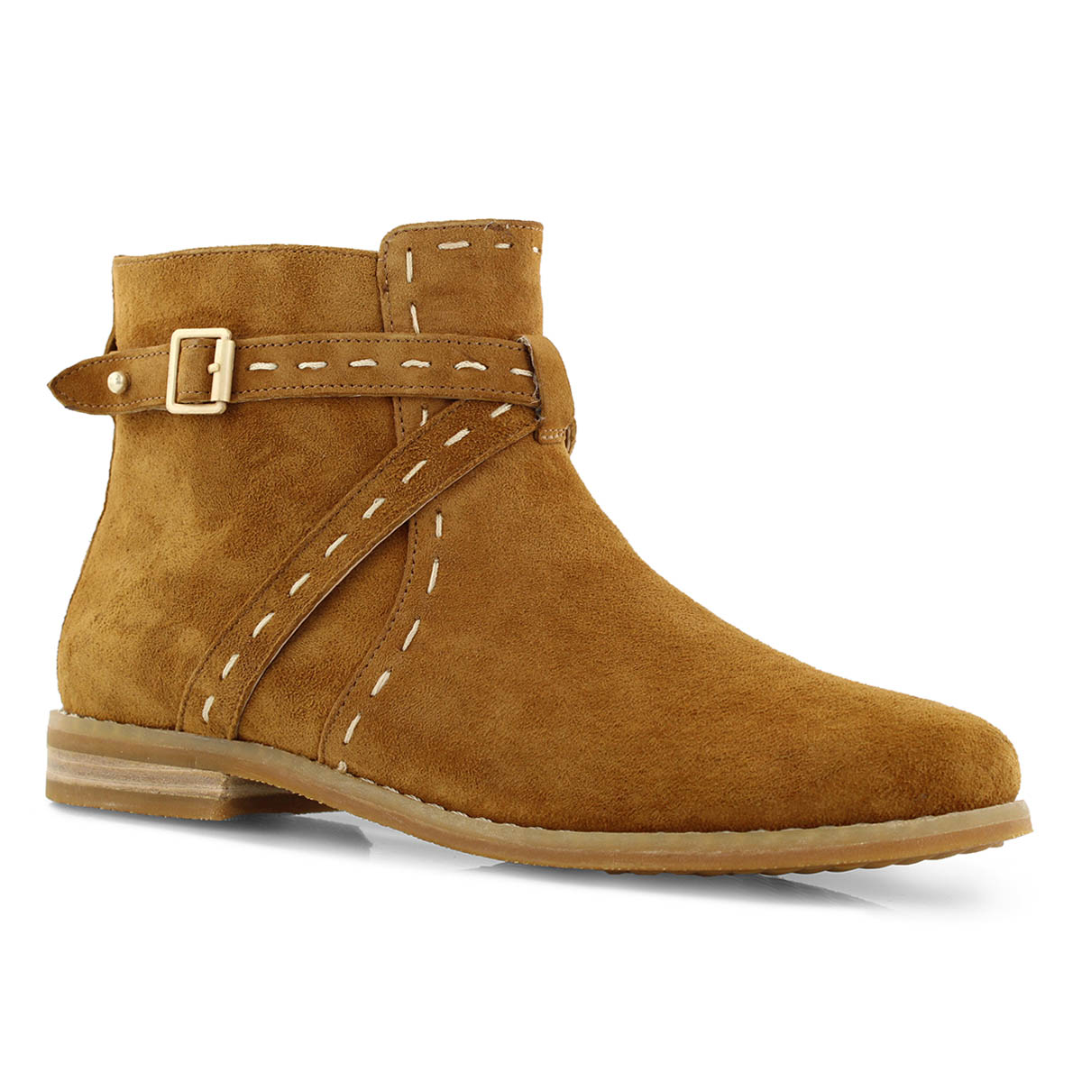 Lds Chardon Belt camel casual ankle boot