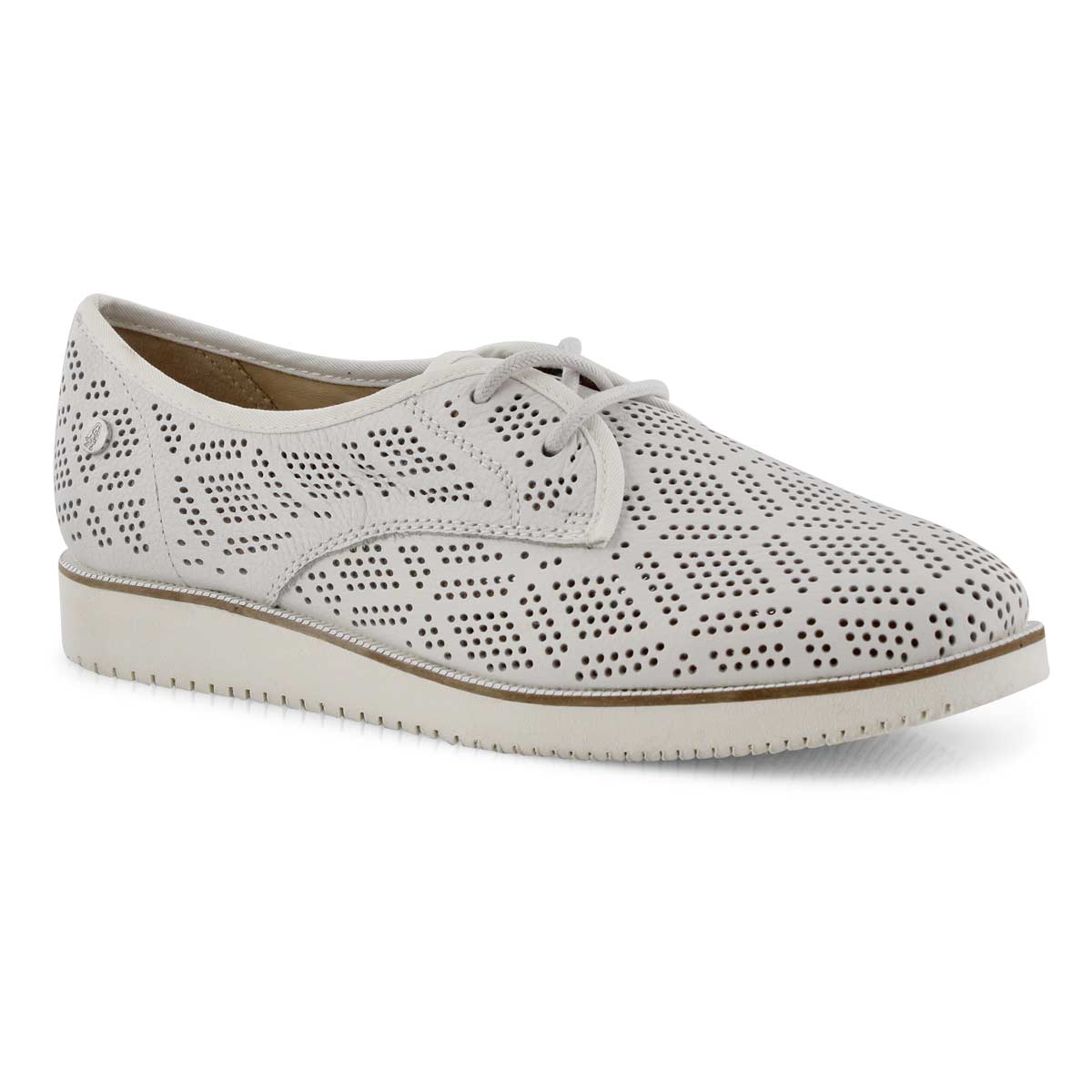 Lds Chowchow Perf Lace wht casual oxford
