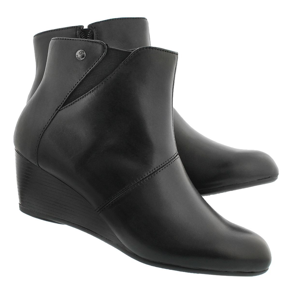 Lds Poised Rhea black WP wedge bootie