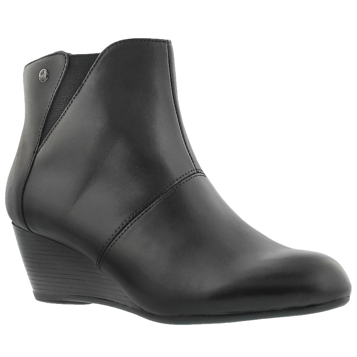 Women's POISED RHEA black waterproof wedge booties