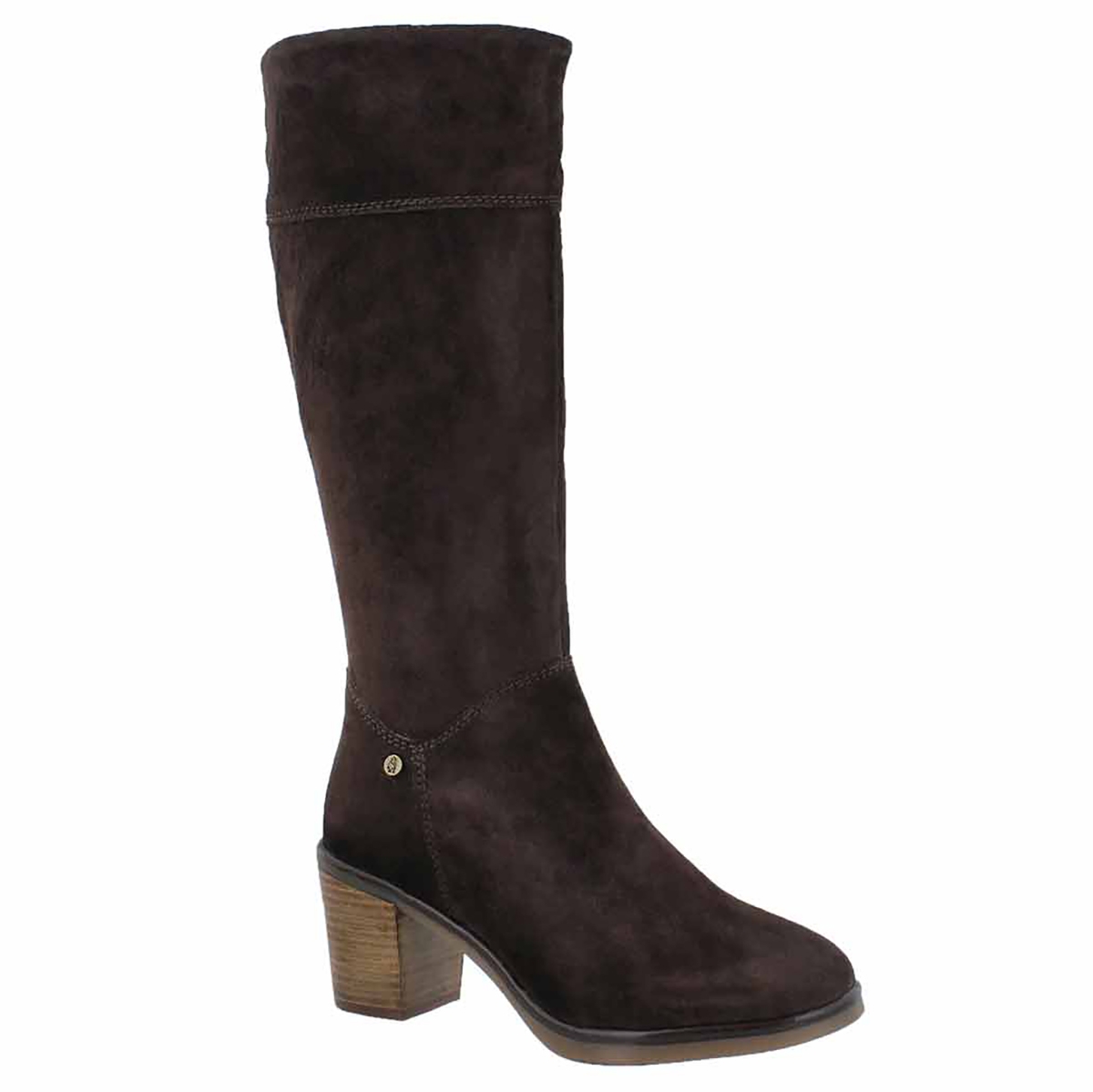 Women's SAUN OLIVYA dark brown high dress boots