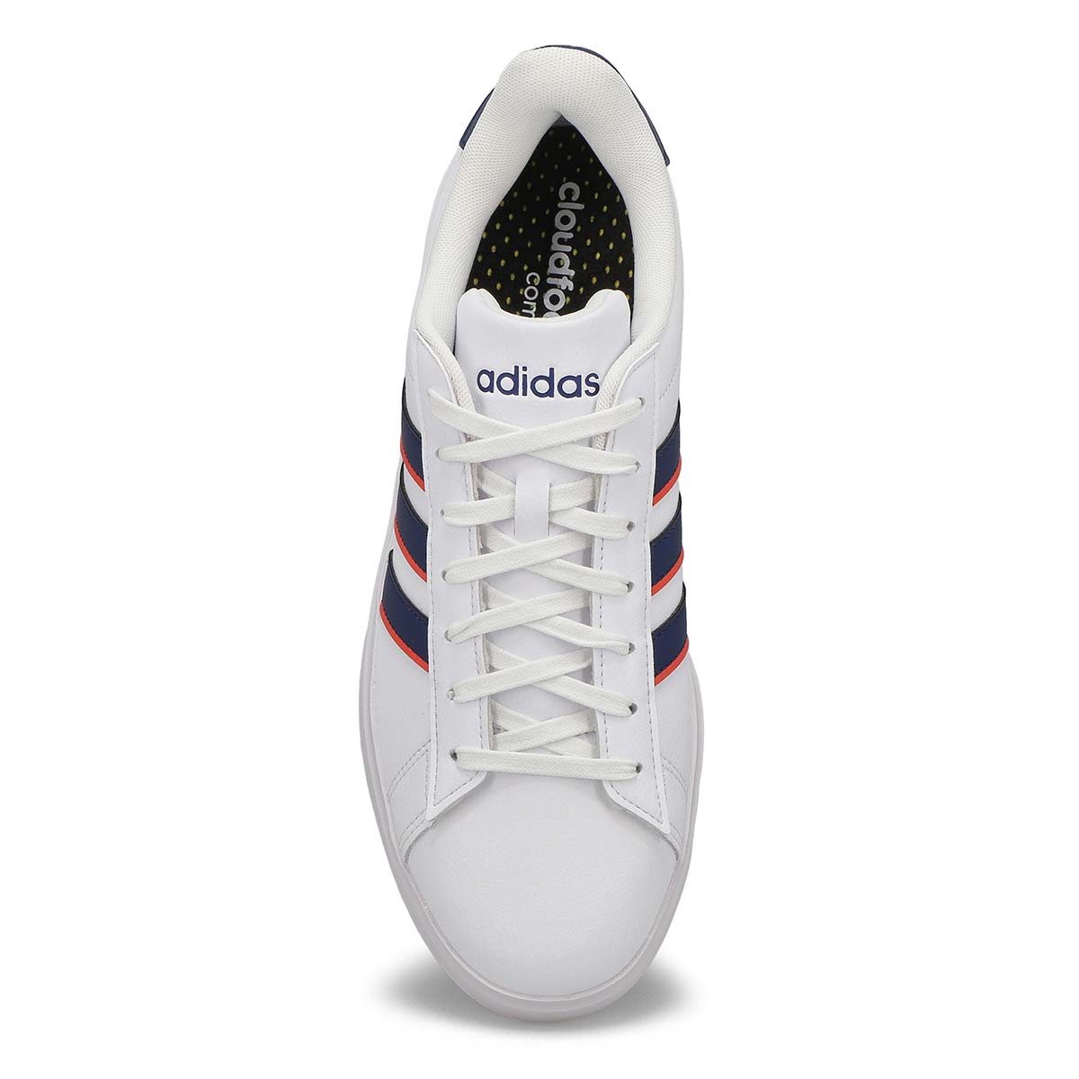Mens Grand Court 2.0 Lace Up Sneaker - White/Blue
