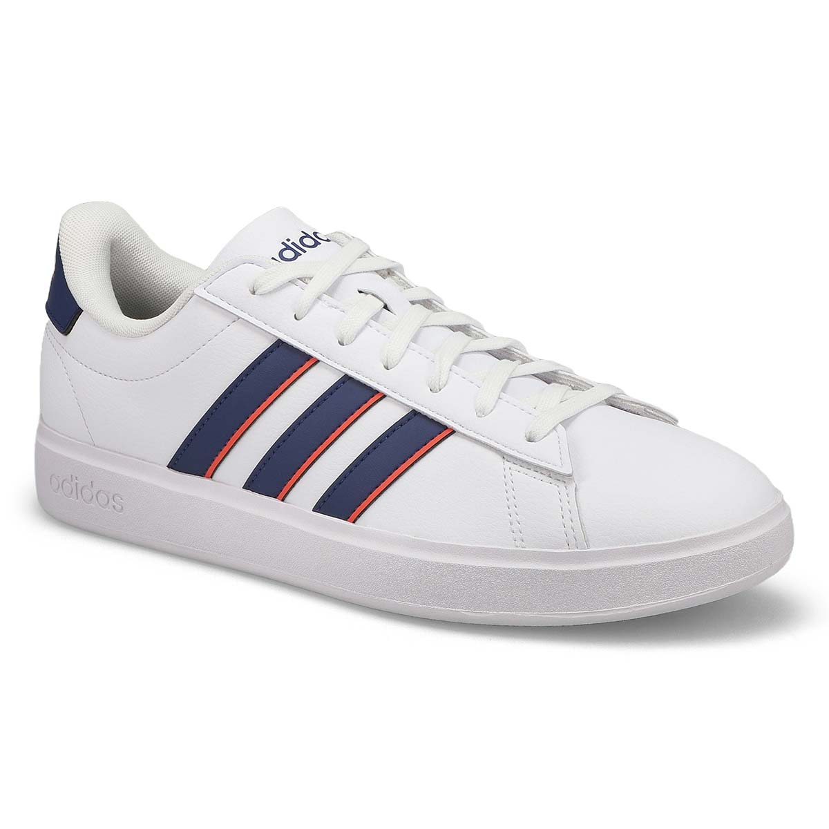 Mens Grand Court 2.0 Lace Up Sneaker - White/Blue