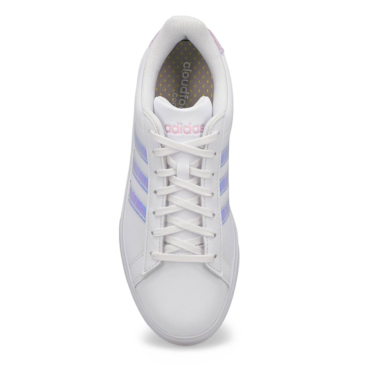 Womens Grand Court 2.0 Sneaker - White/Pink