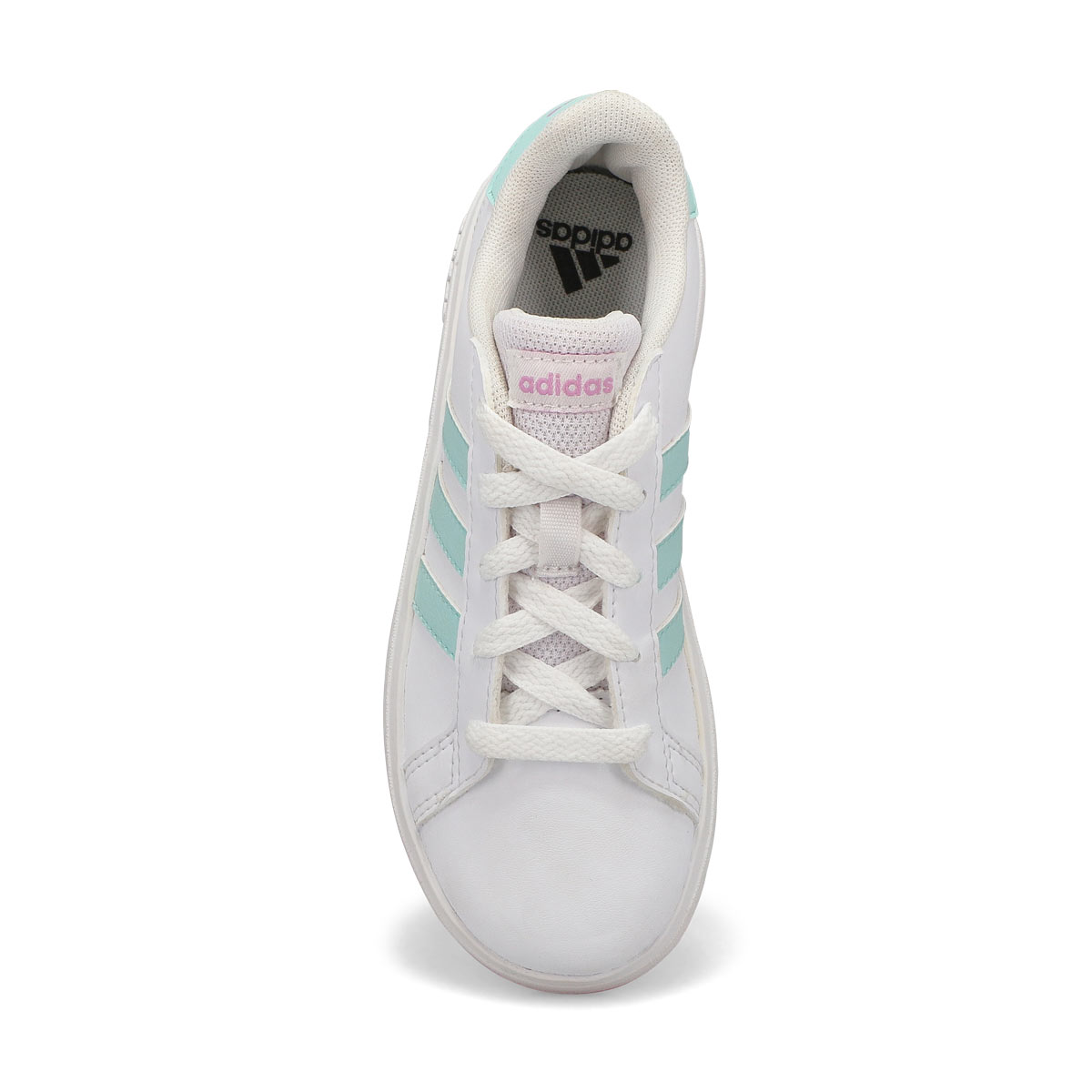 Girls Grand Court 2.0 K Sneaker - White/Aqua/Lilac