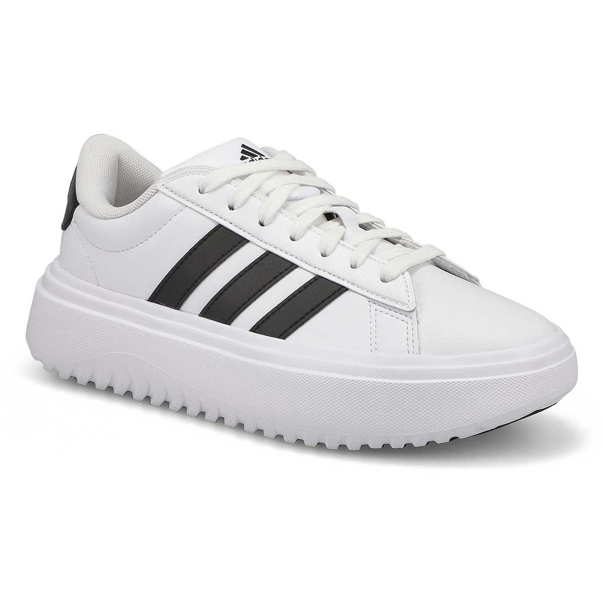 Womens Grand Court Platform Sneaker - White/Black