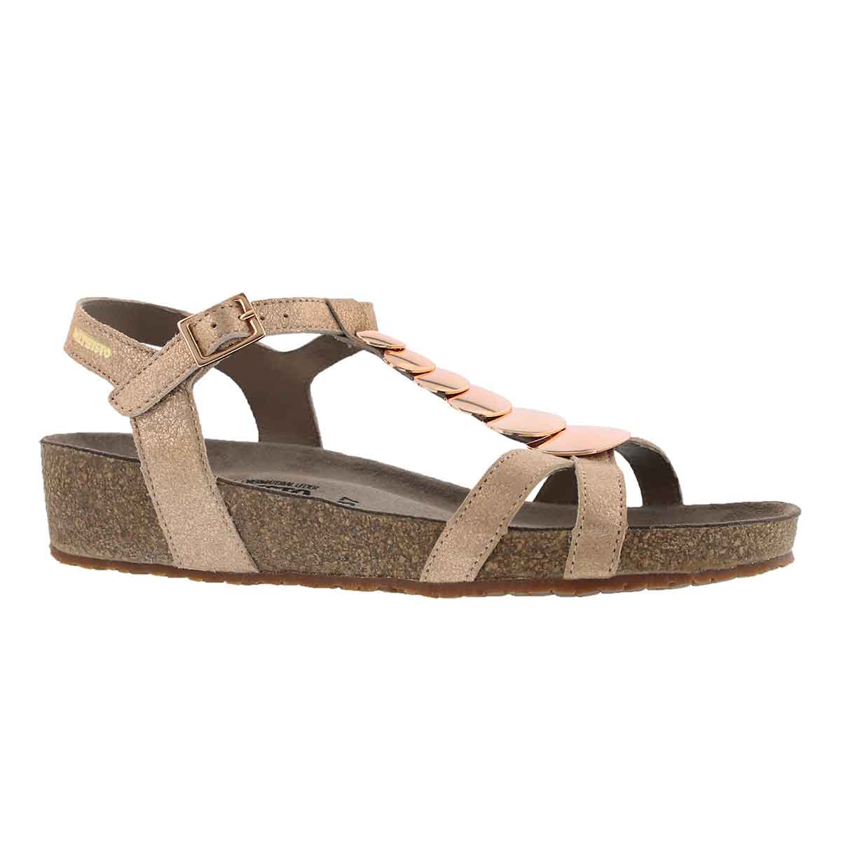 Women's IRMA taupe wedge cork footbed sandals