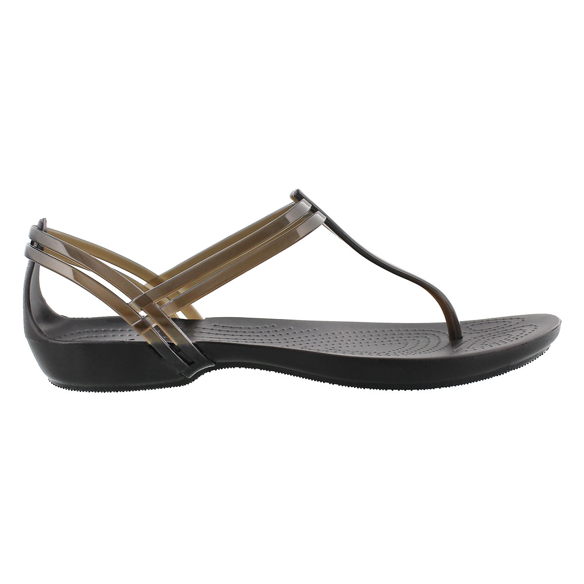 Lds Isabella T-Strap black thong sandal