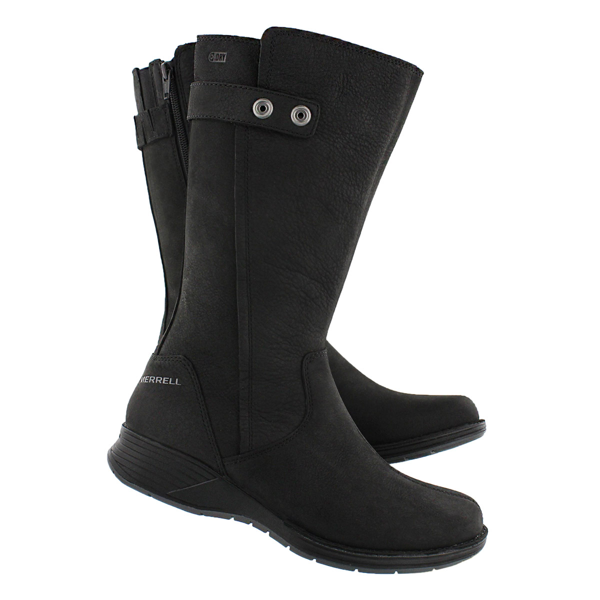 Lds Travvy Tall blk wtpf mid-calf boot