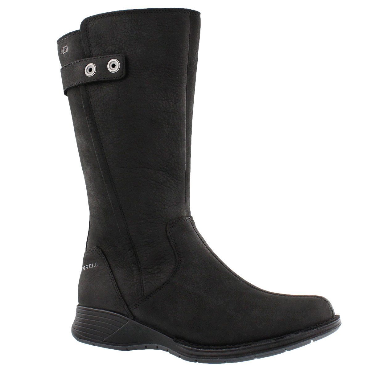 Lds Travvy Tall blk wtpf mid-calf boot