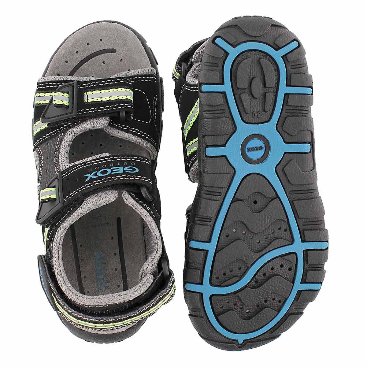 Bys Strada blk/lime sport sandal