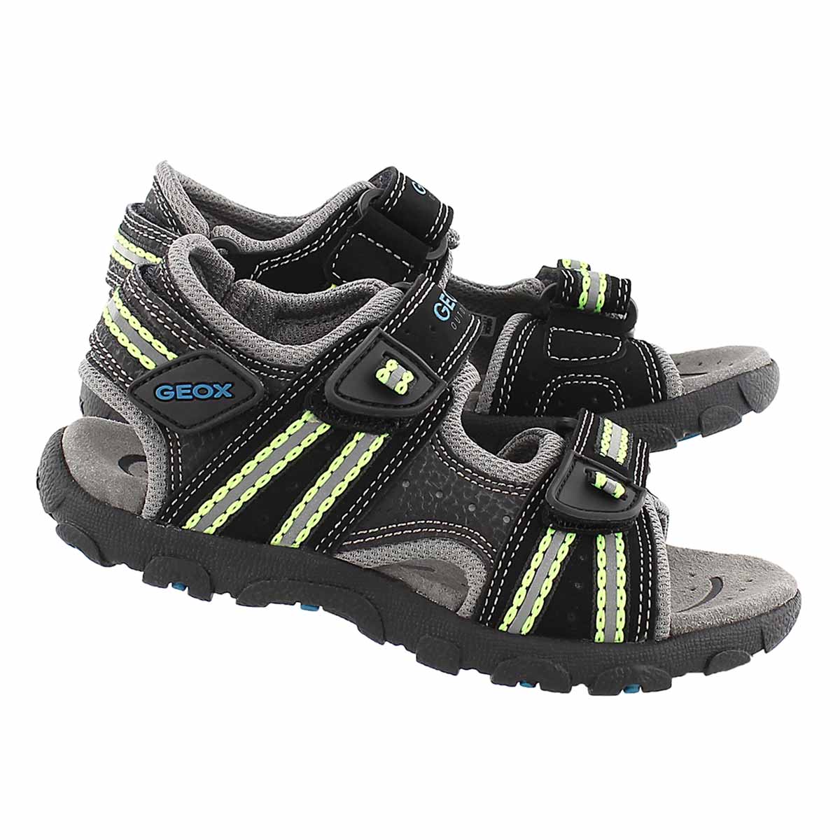 Bys Strada blk/lime sport sandal