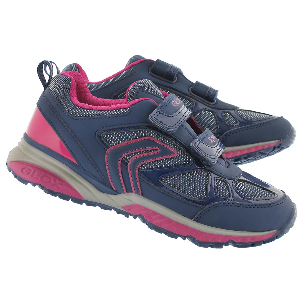 Grls Bernie navy/fuchsia sneaker
