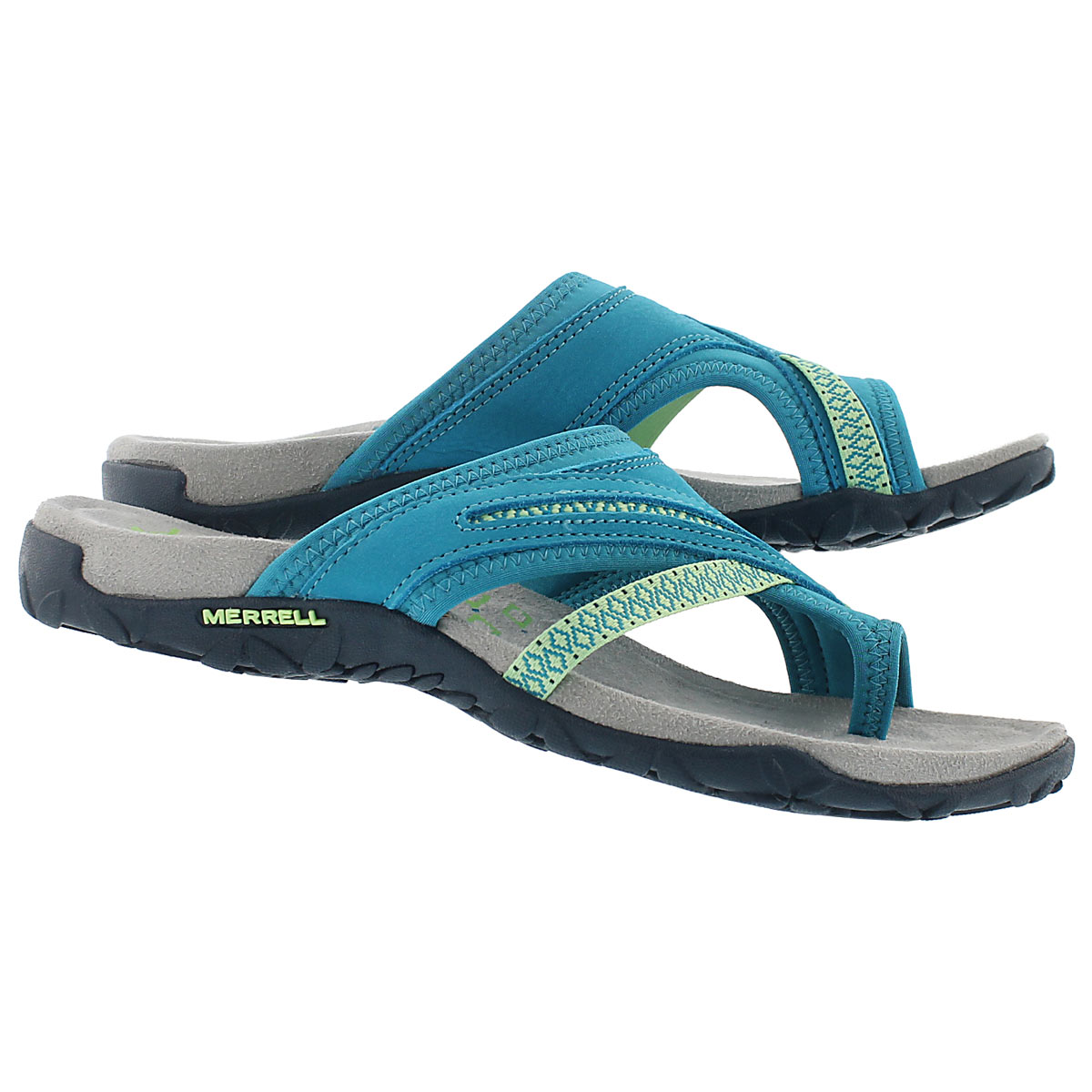 Lds Terran Post II teal toe wrap sandal