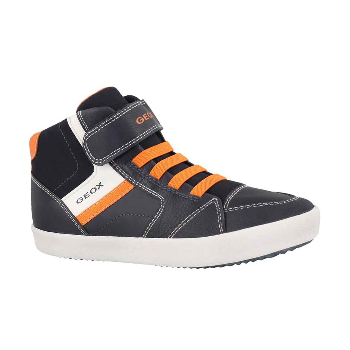 Boys' J GISLI HI navy/orange sneakers