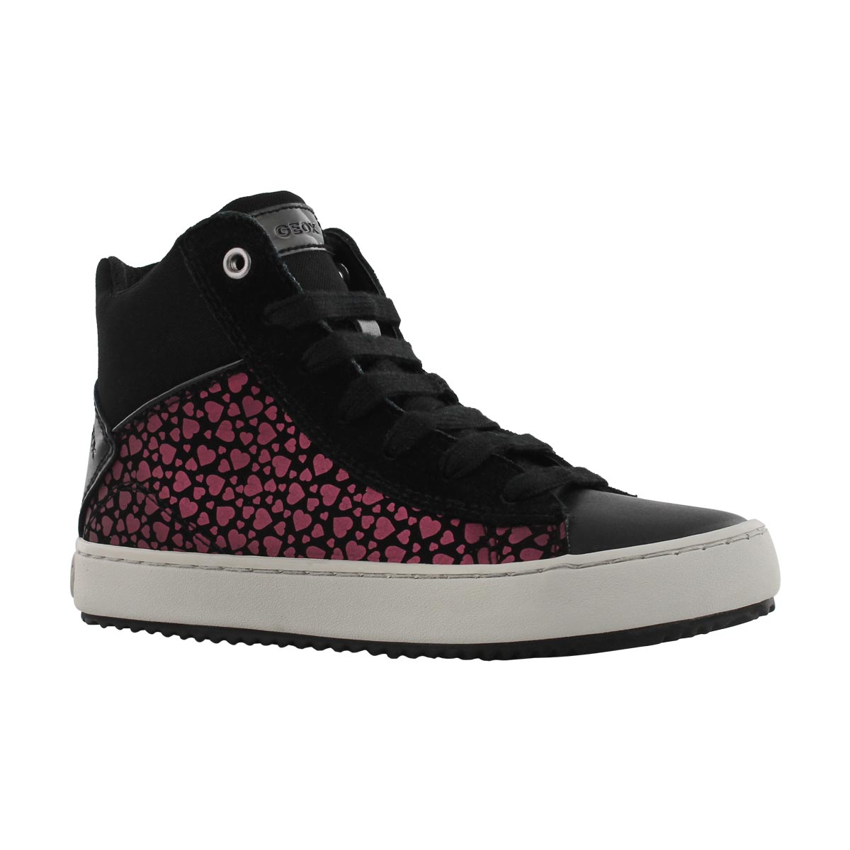 Grls Kalispera blk high top sneaker