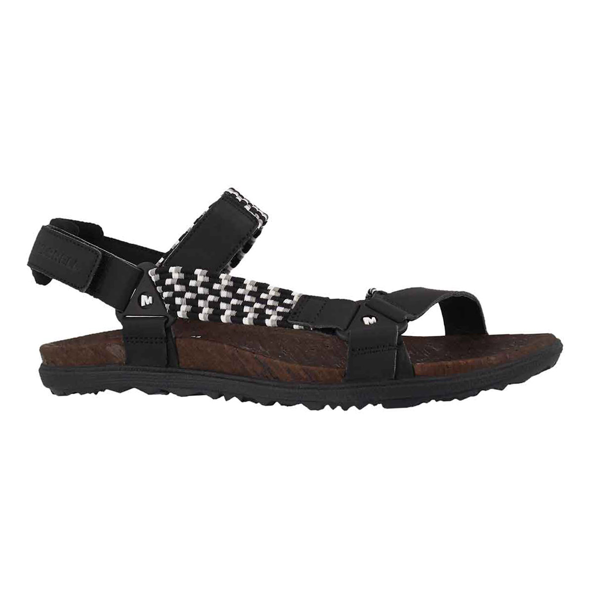 Women's AROUND TOWN SUNVUE WOVEN black sandal