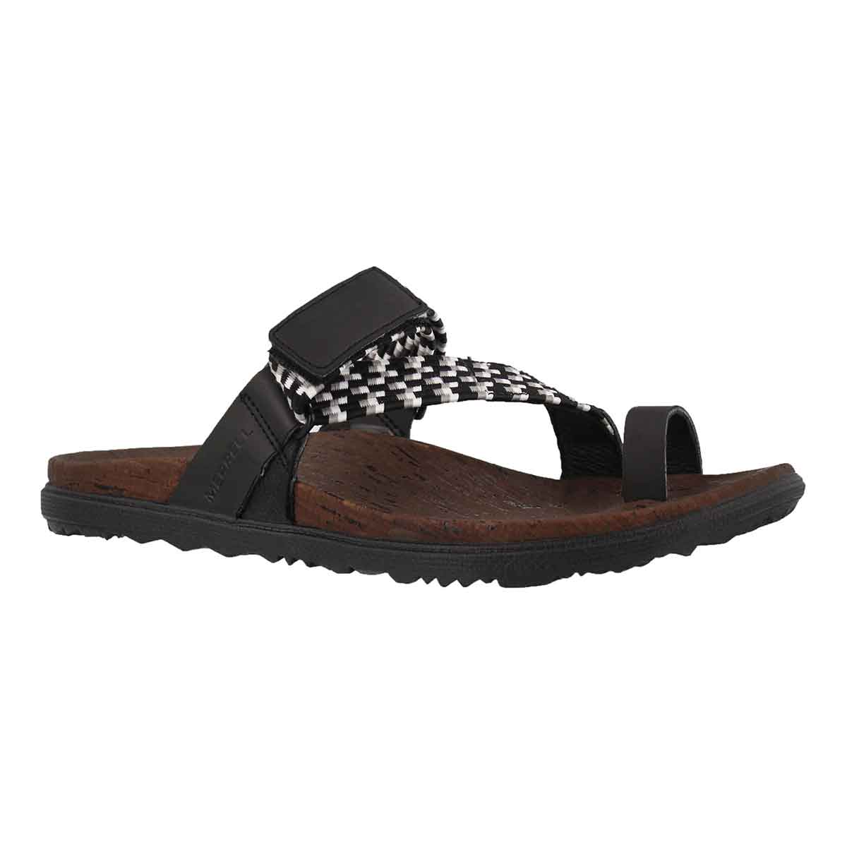 Women's AROUND TOWN SUVUE WOVEN black thong sandal