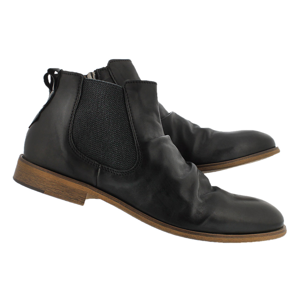 Mns Jaden black slip on ankle boot