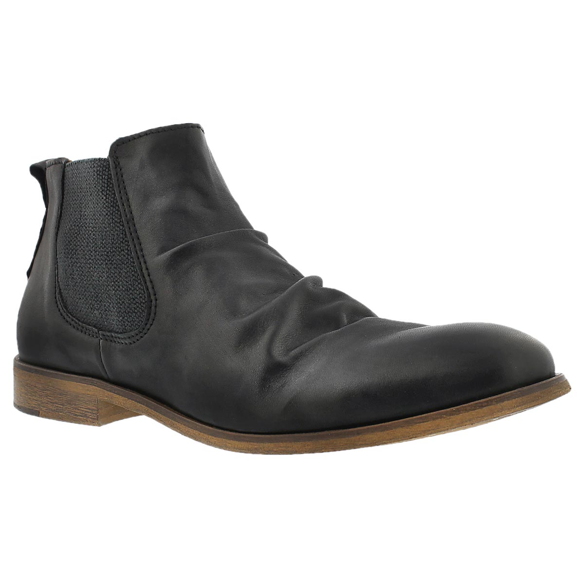 Mns Jaden black slip on ankle boot