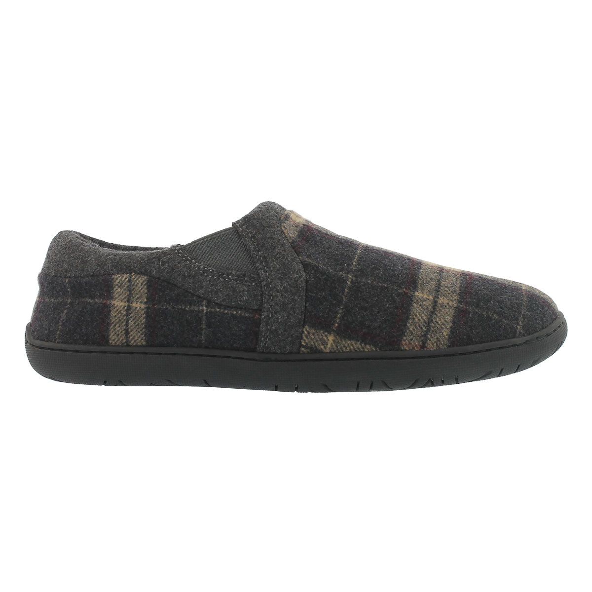 Mns James brn pld closed back slipper